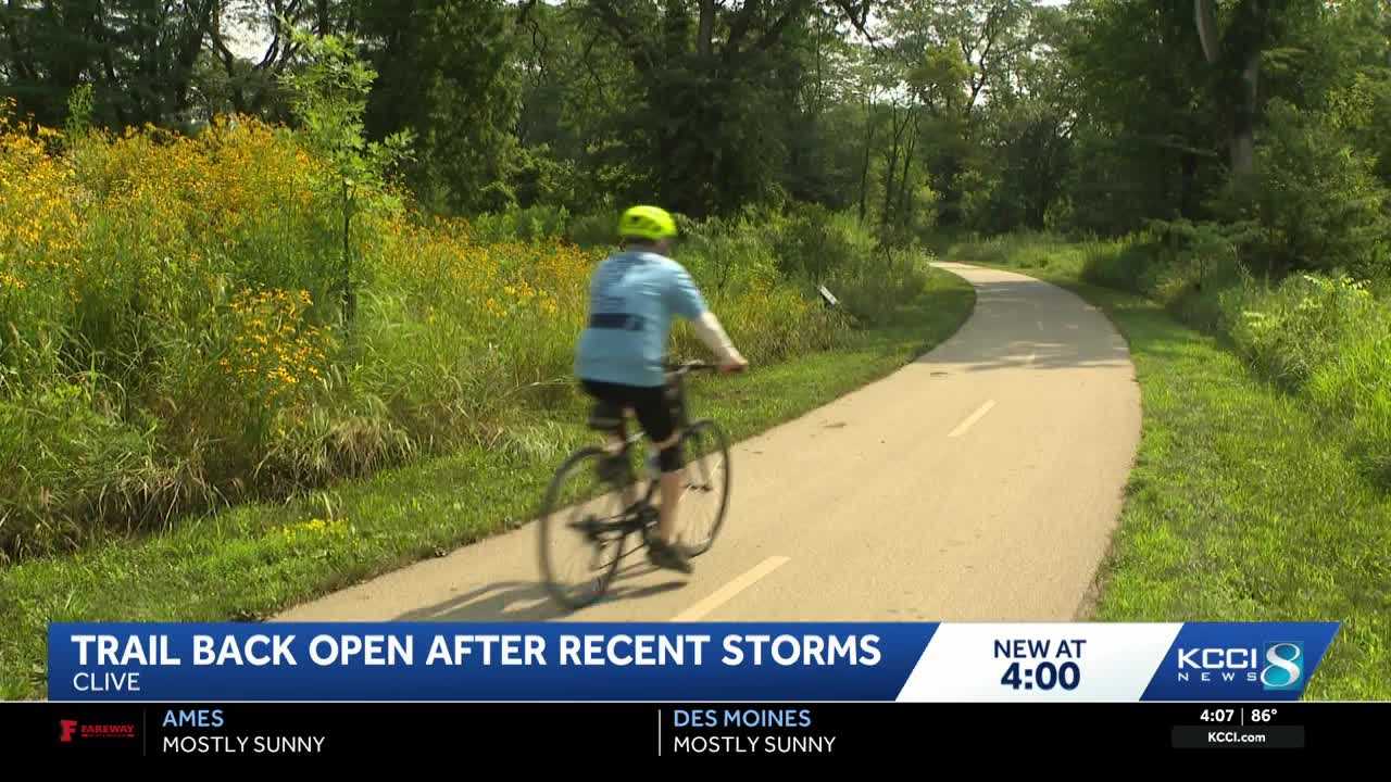Clive Greenbelt Trail reopens after storm cleanup