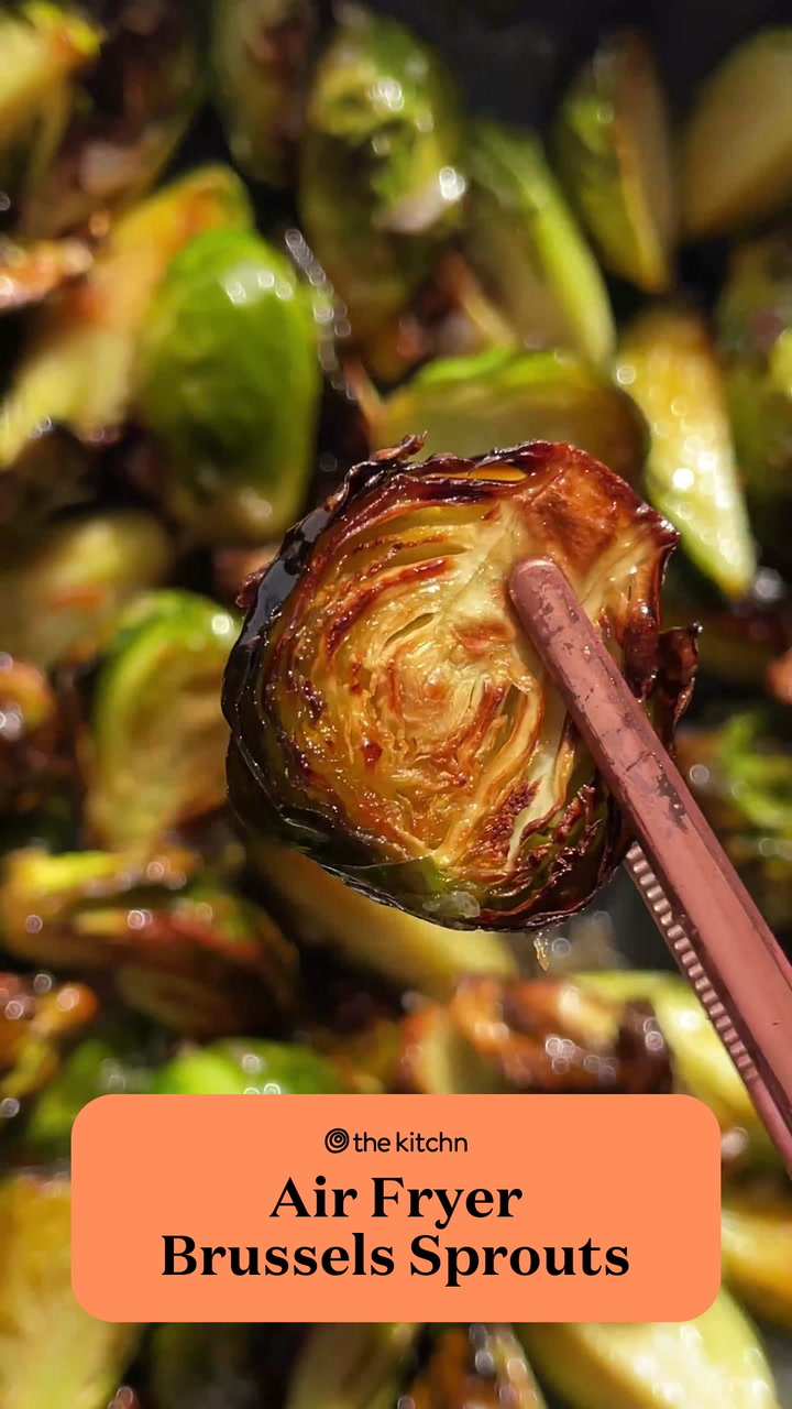 Crispy air fryer Brussels sprouts with shallot butter