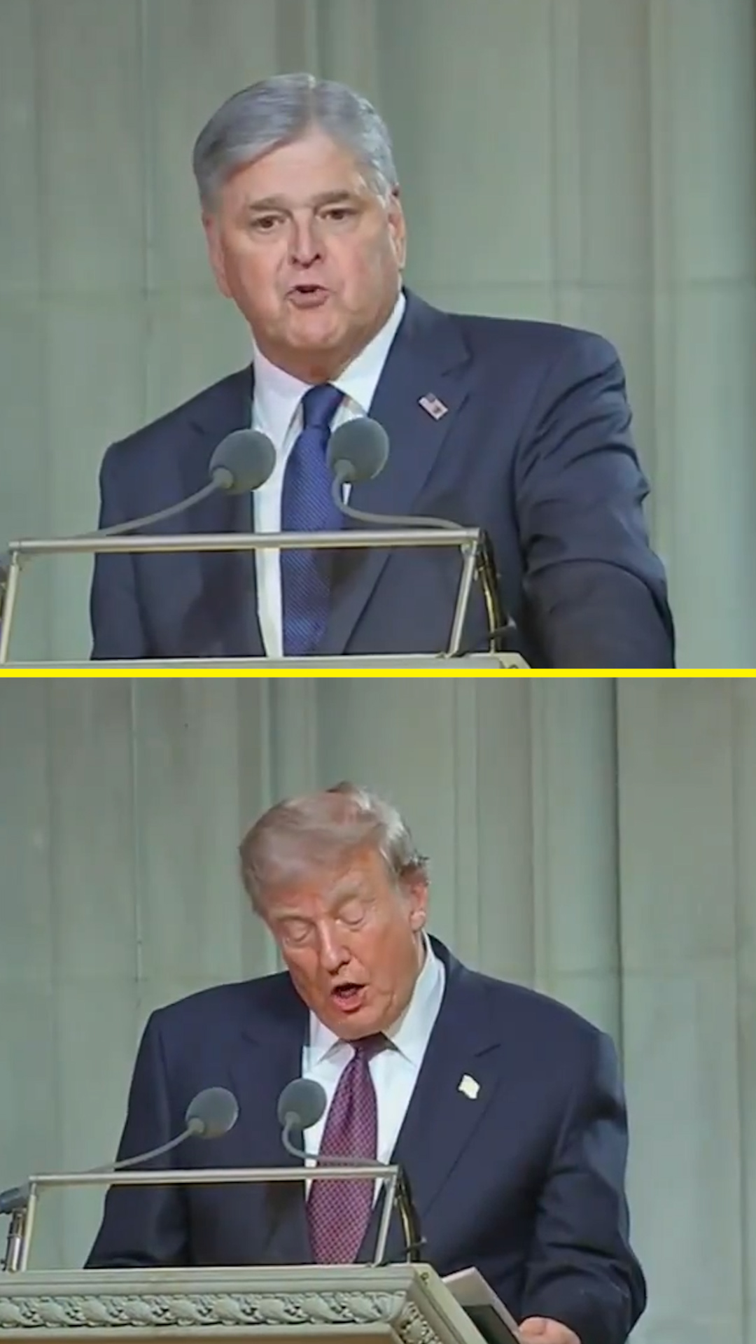 Trump corrects Hannity at Lindsey Graham's funeral