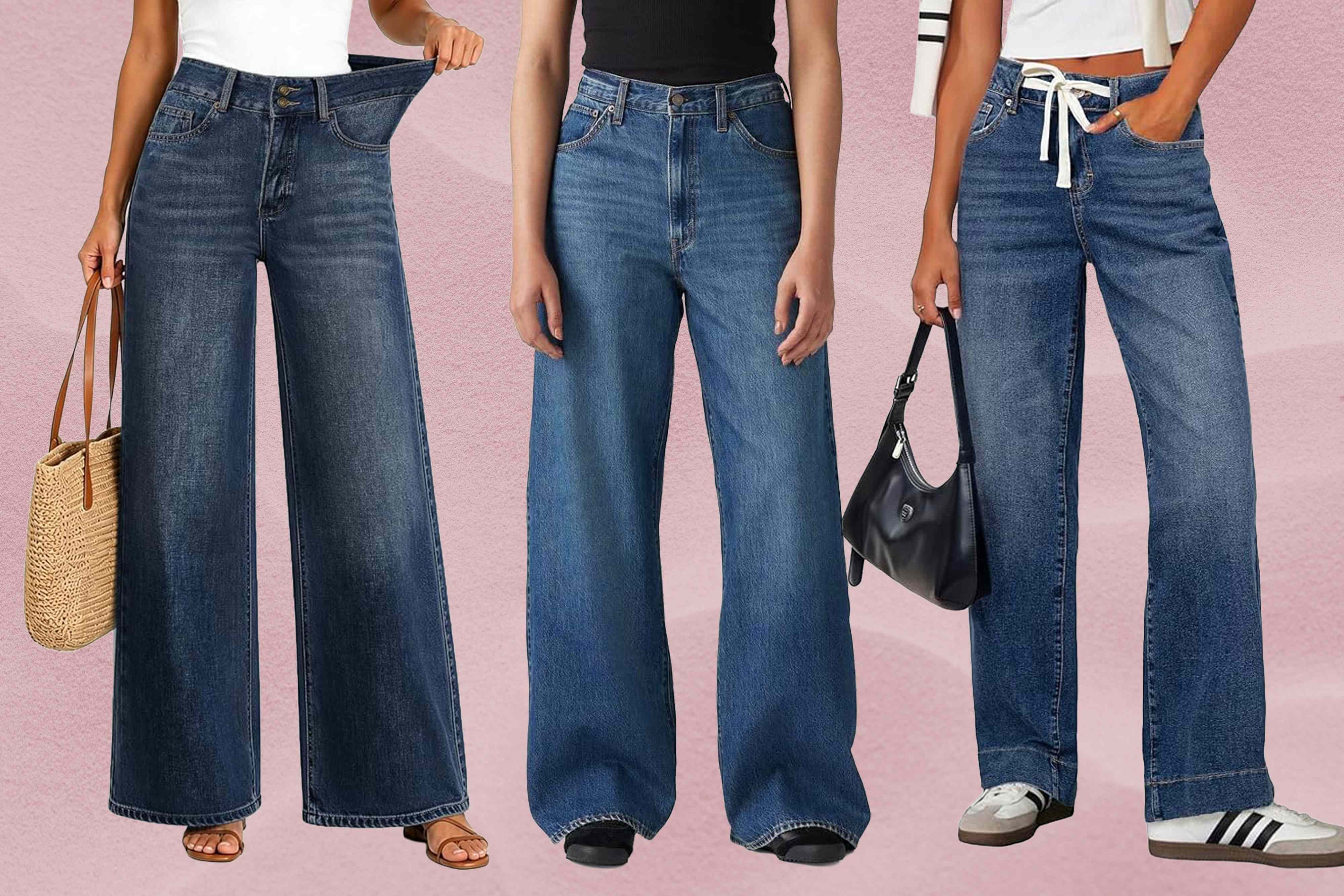 These bloat-friendly jeans have drawstrings, adjustable waists, and trendy silhouettes—starting at just $30