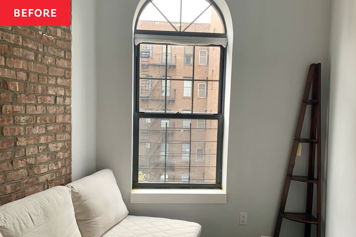 Before and after: This 70-inch NYC living room somehow fits everything it needs
