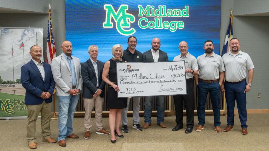 Diamondback Energy gives Midland College $1 million check