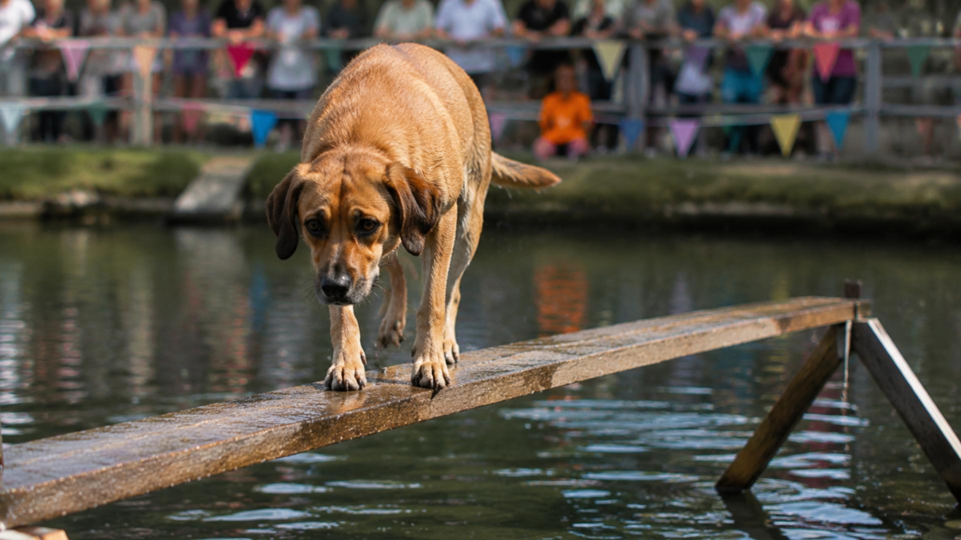Zero braincells found dog realizes big mistake mid-air during dramatic ...