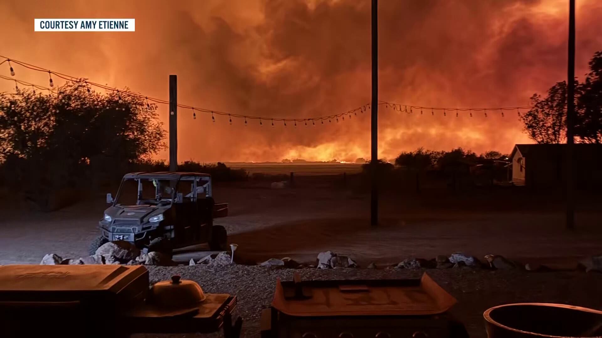 Wall of fire: Farmer watches Arizona wildfire consume Colorado River bridge