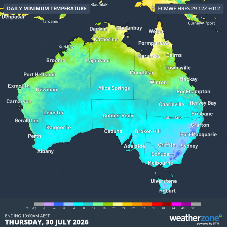 Darwin shivers through coldest two nights of the year