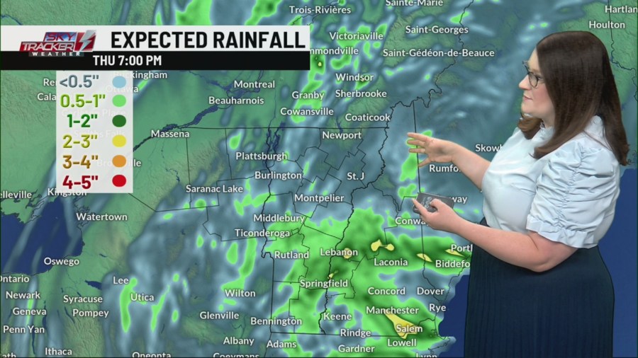 Additional rainfall Thursday