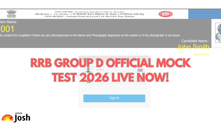 RRB Group D official mock test 2026 link activated at rrbcdg.gov.in ...