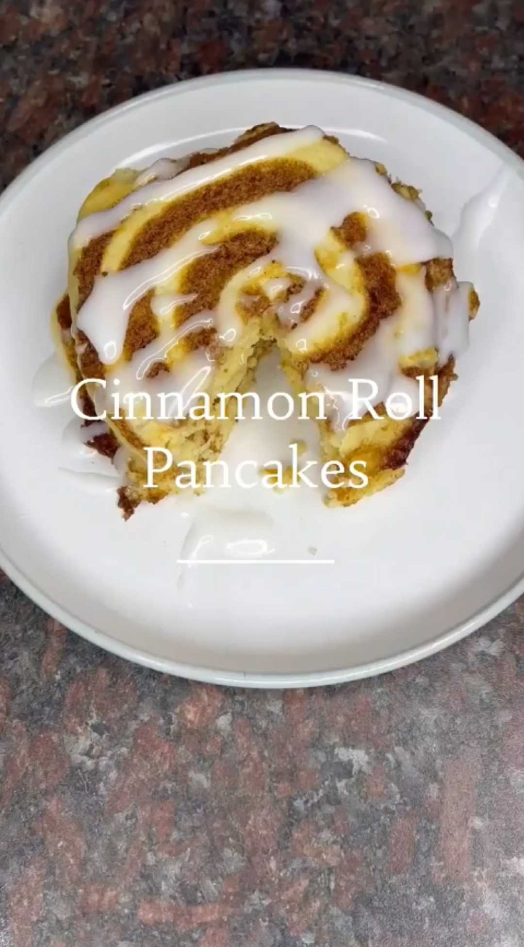 Fluffy cinnamon roll pancakes recipe