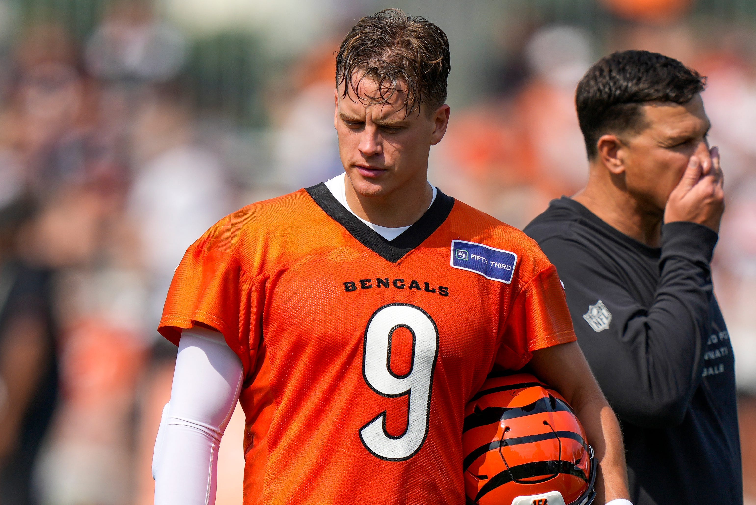 Joe Burrow comments on turf toe injury at Bengals training camp