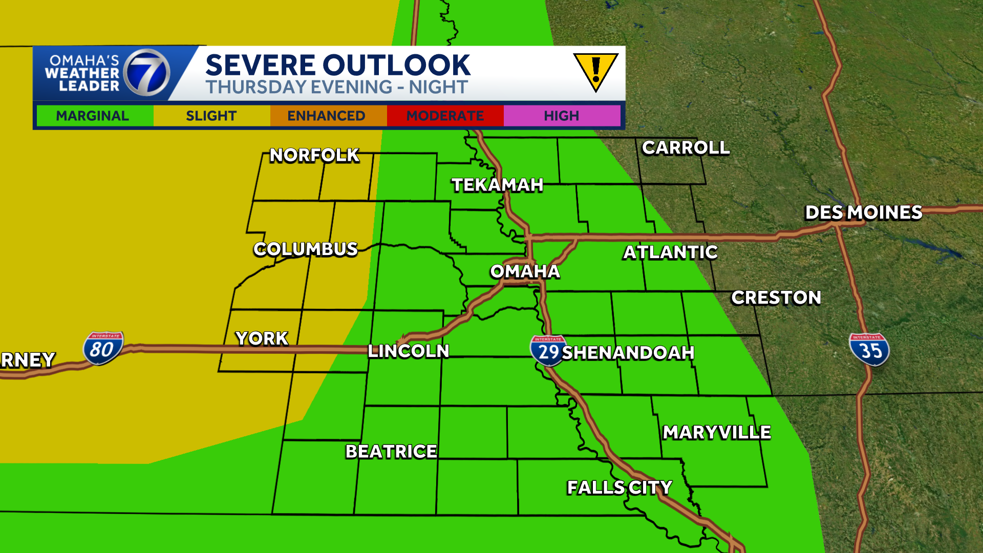 Strong storms possible Thursday evening, night