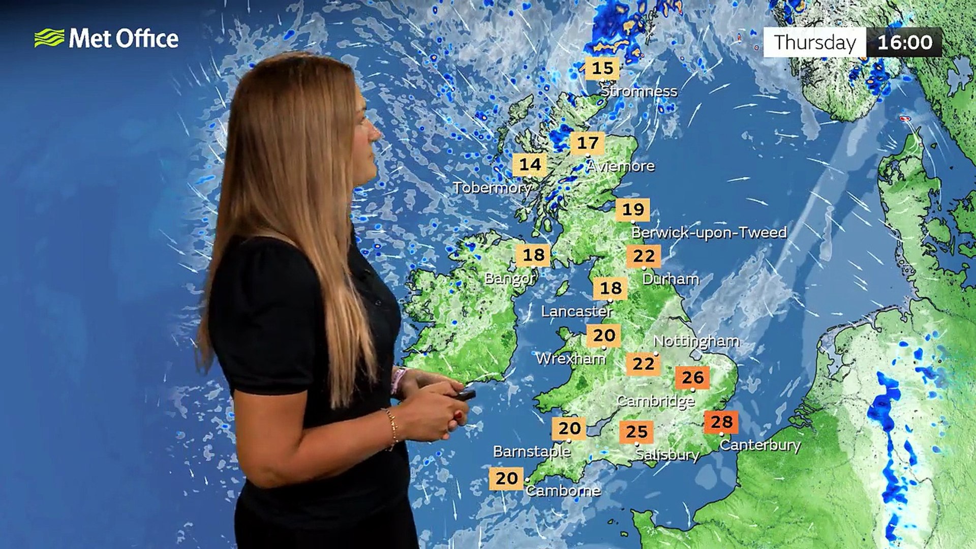 Met Office Thursday afternoon weather forecast 30/07/2026