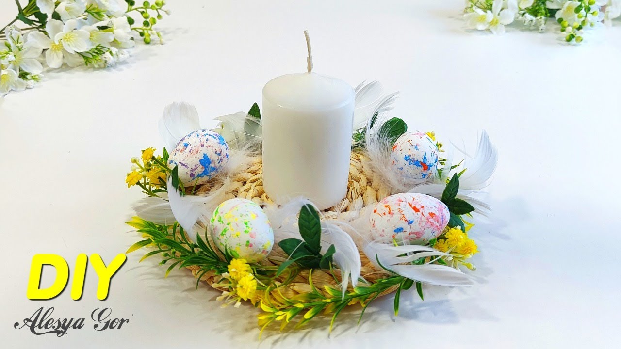 Handmade candle holder decor gift idea