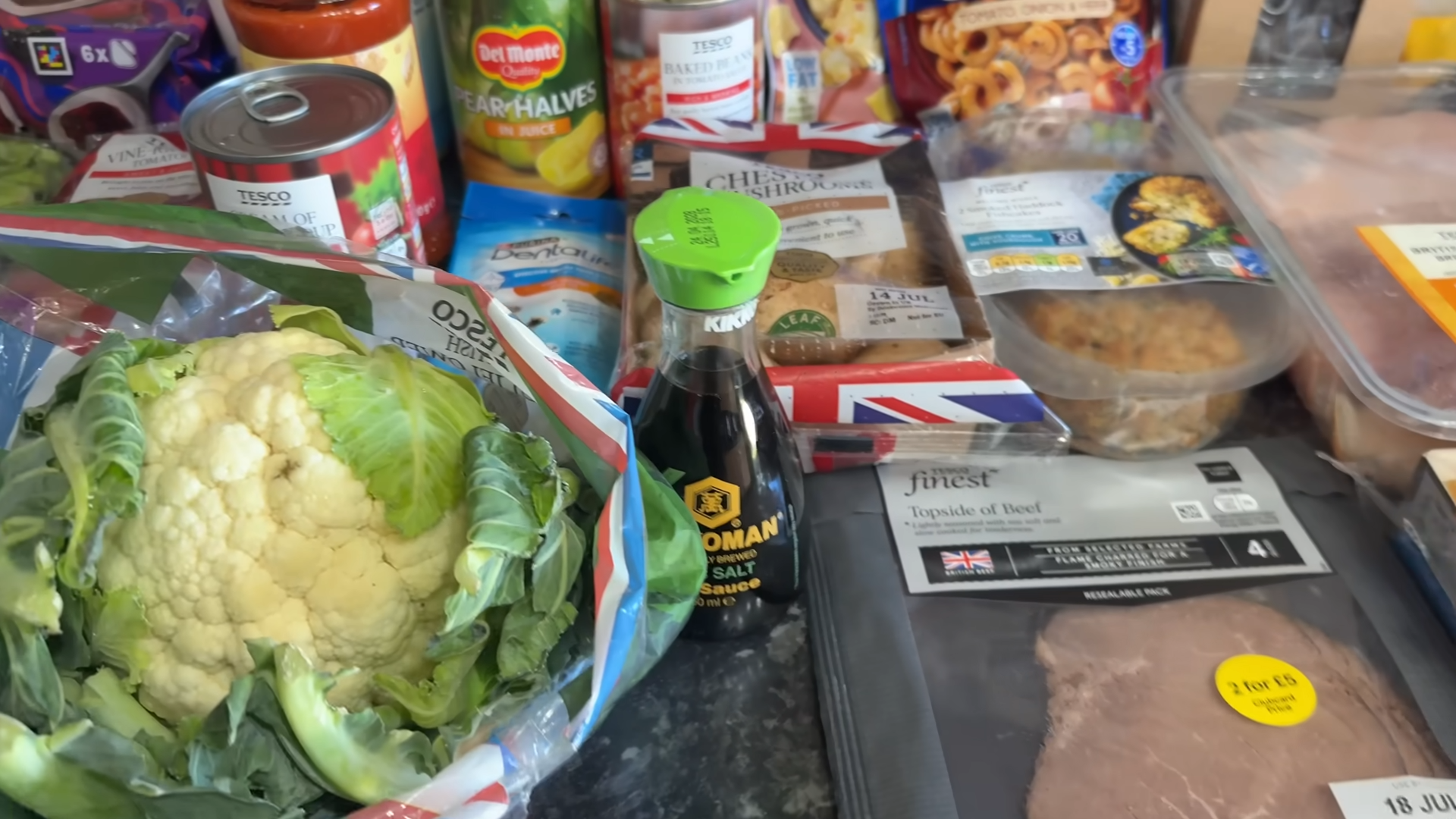 Essential family supermarket food shopping on a strict budget
