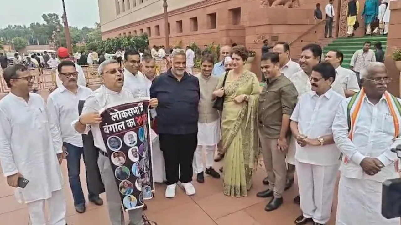 Video: TMC MP's '20 traitors' poster and Priyanka Gandhi's witty one-liner — a rare Parliament moment you shouldn't miss