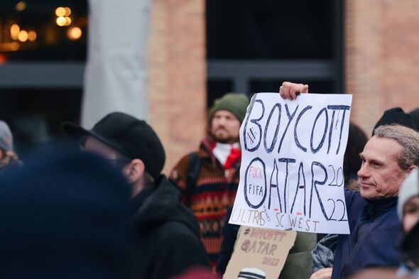 Rally Against World Cup In Qatar.