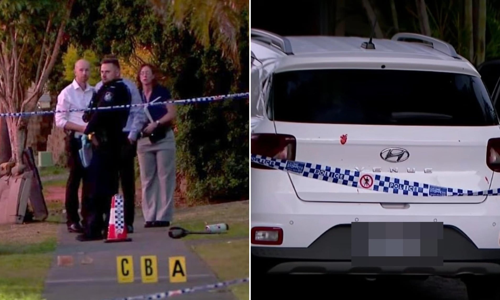 Manhunt underway after group sped away from vicious stabbing that left man fighting for life