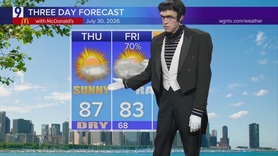 Paul auditions Frankenstein to join our WGN weather team