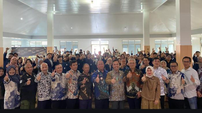 PEMBUKAAN PROGRAM MAGANG - Pembukaan Program Studi Administrasi Pembangunan Negara (APN) Politeknik STIA LAN Bandung di Kantor Desa Lembang, Kecamatan Lembang, Bandung Barat, Jawa Barat, Kamis (30/6/2026). (Tribun Jabar/Rahmat)