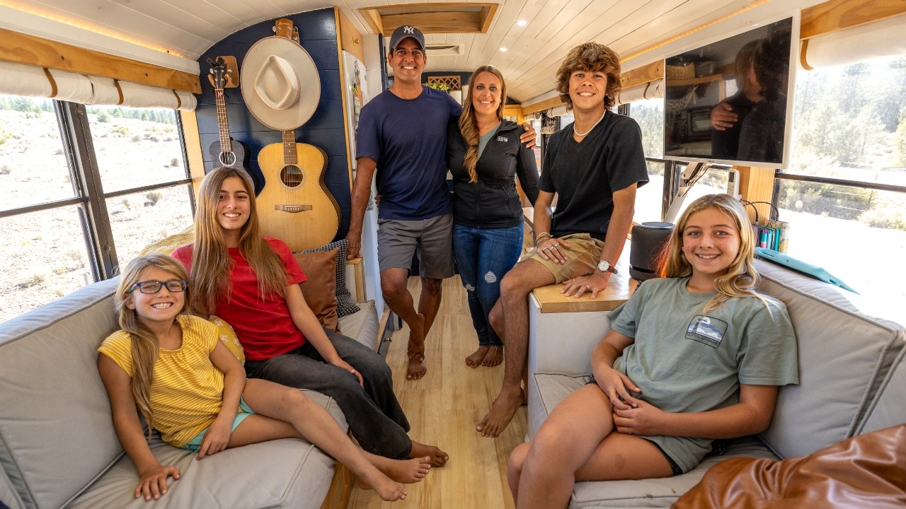 We built our forever tiny home in a school bus & never looked back!