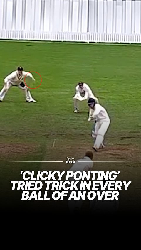 'Clicky Ponting' caught doing same trick in every ball of an over