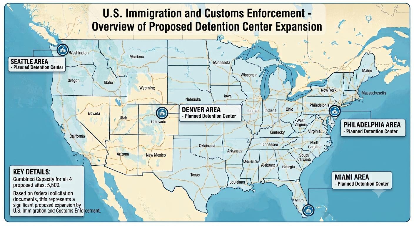 ICE plans four new detention facilities for over 5,000 detainees as ...