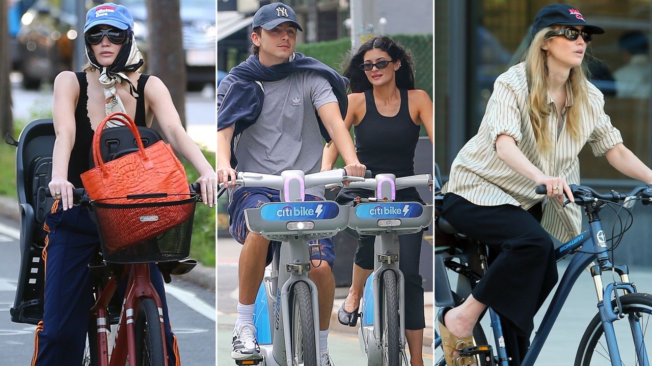 Celebrities are curating biking outfits as carefully as red carpet looks