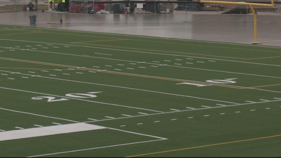Work almost finished on new turf and track surface at Bismarck ...