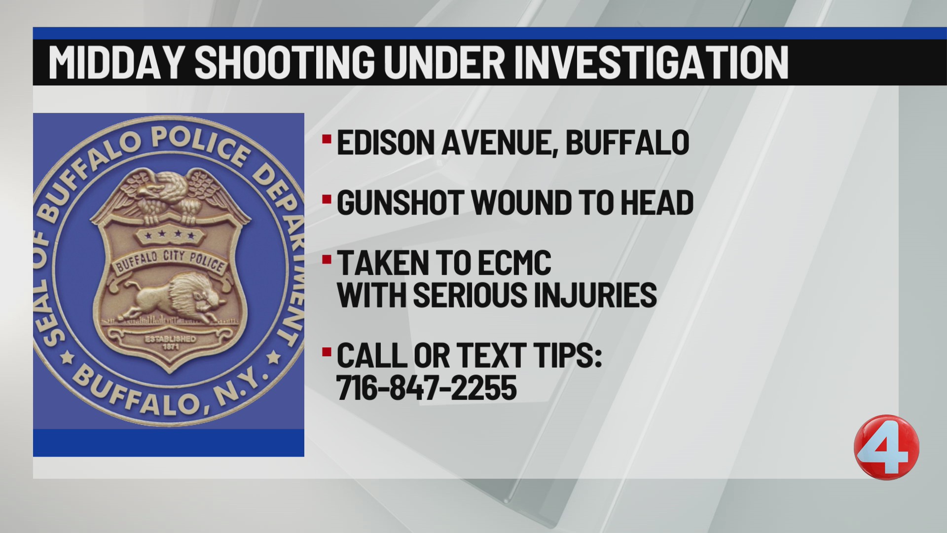 1 in critical condition after Edison Avenue shooting