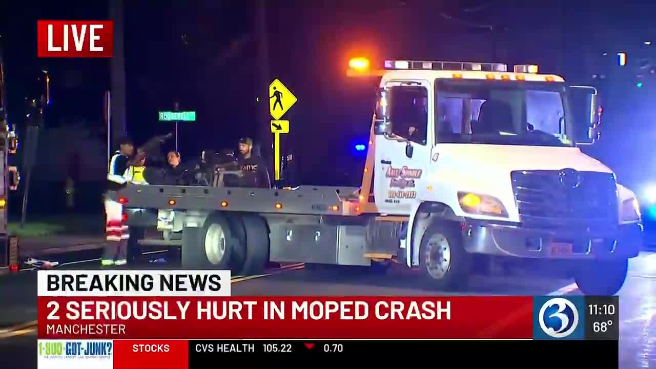 17-year-old, 12-year-old seriously hurt in Manchester moped crash, police say