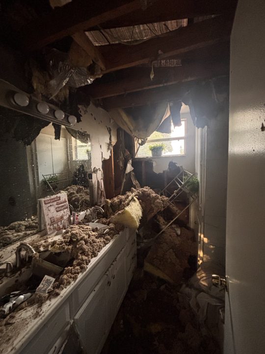 Like a missile hit: Lightning strikes Clearwater family's home, sets attic on fire