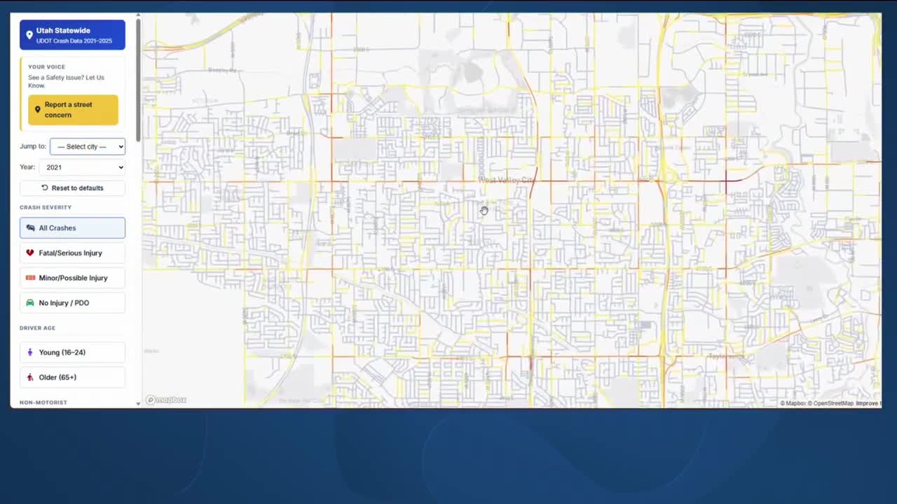 New interactive map shows Utah's most dangerous roads