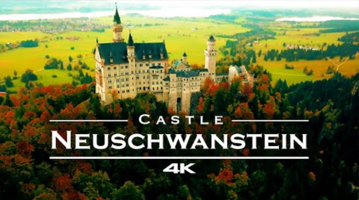 Neuschwanstein Castle from above in stunning 4K views