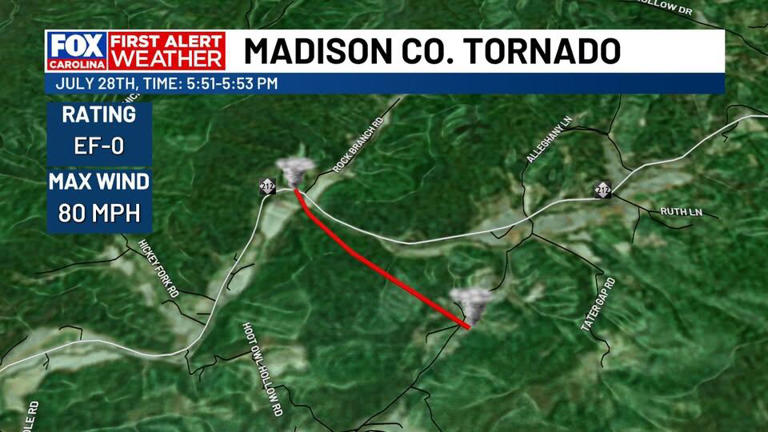 National Weather Service confirms EF-0 tornado in Madison County