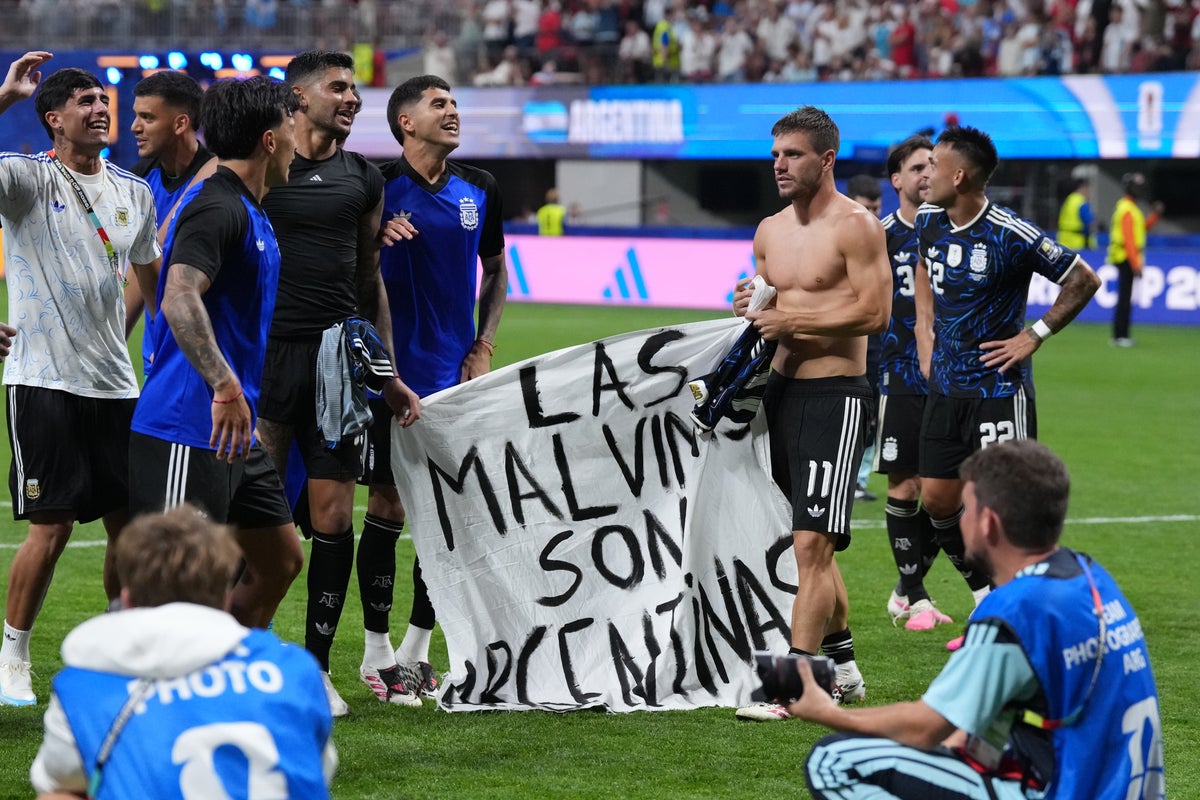 How World Cup banner has reignited Falklands row for new generation