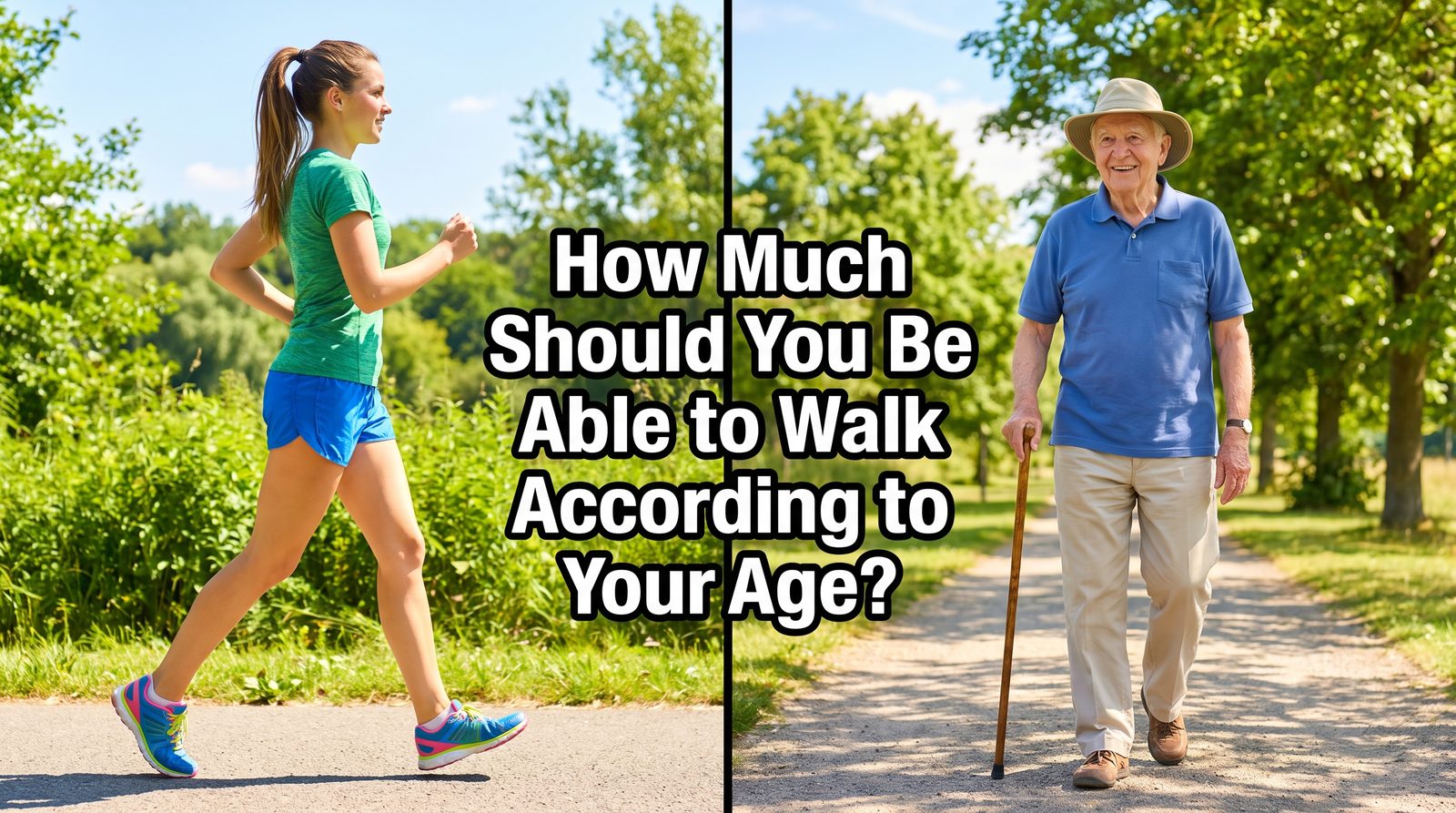 How much should you be able to walk according to your age?