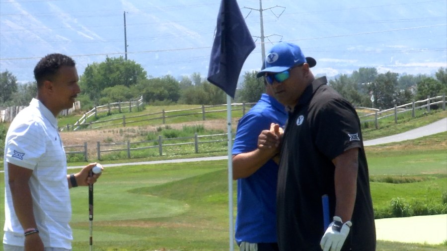 BYU enjoys a round of golf before beginning fall camp