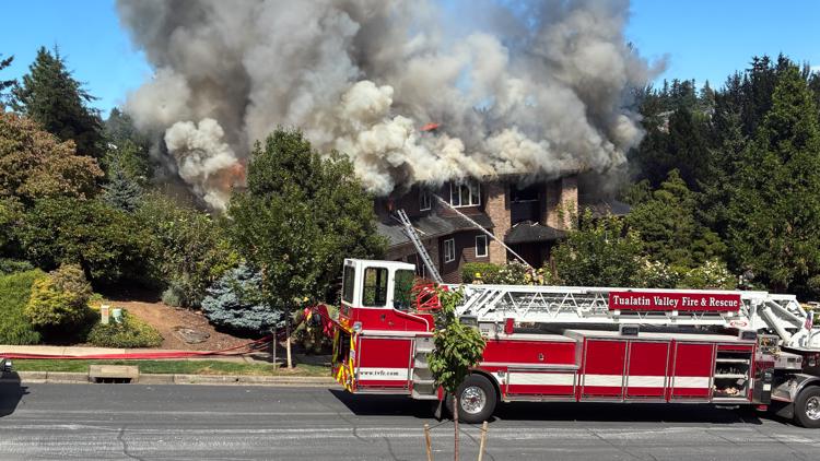 West Linn homeowner found dead, dog presumed dead after large house fire