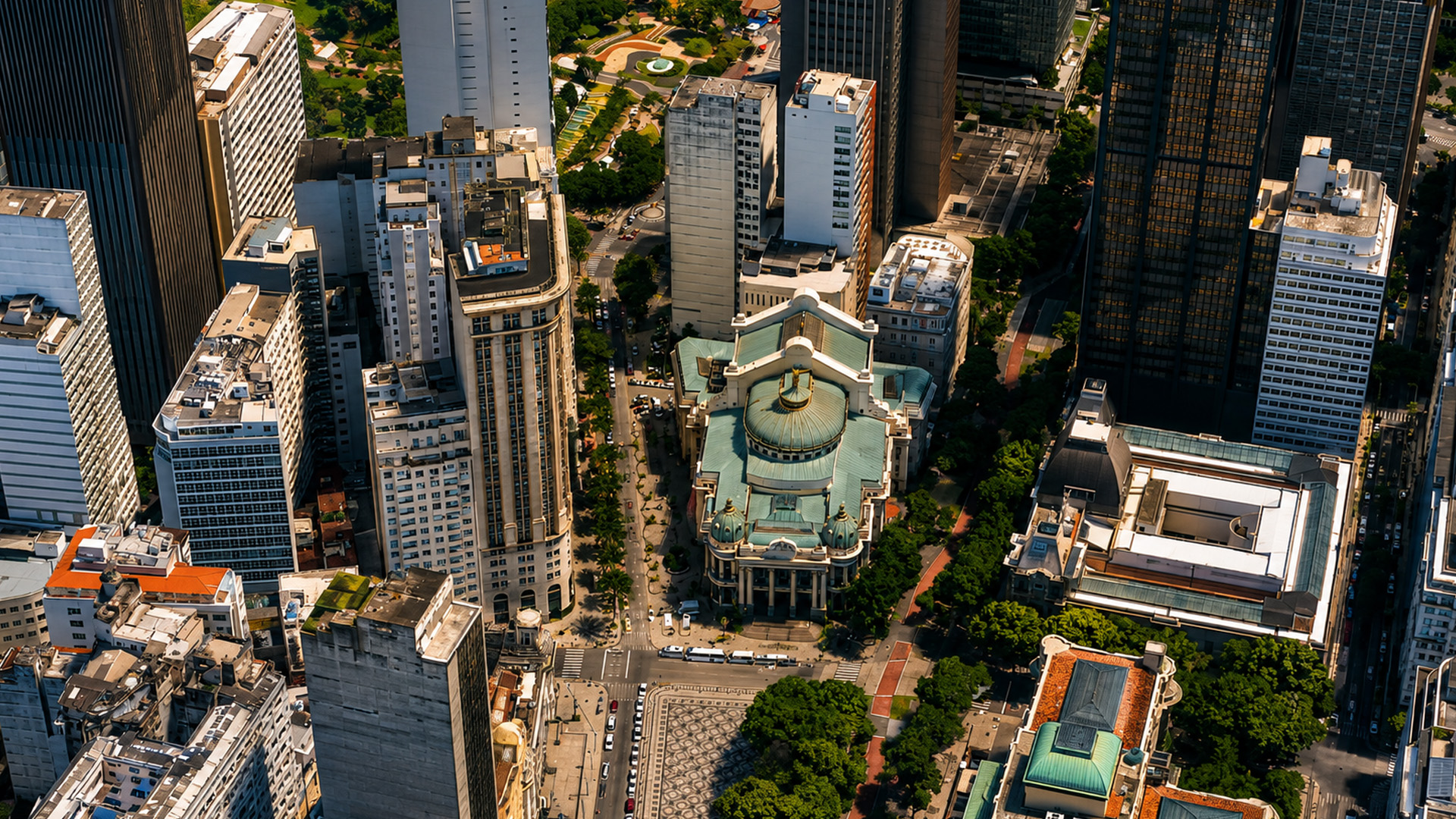 Municipal theater standing in downtown Rio