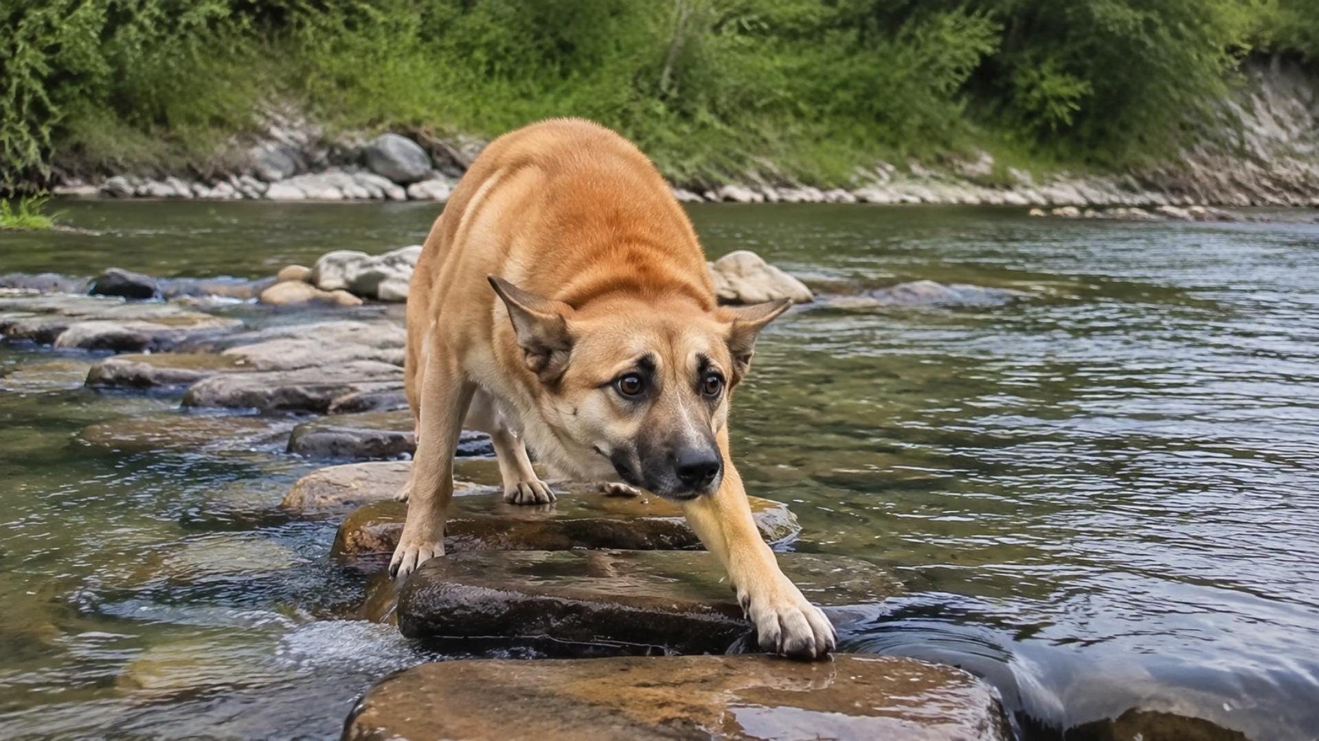 Drama queen dog hits 240FPS slow motion physics glitch over 2 inches of ...