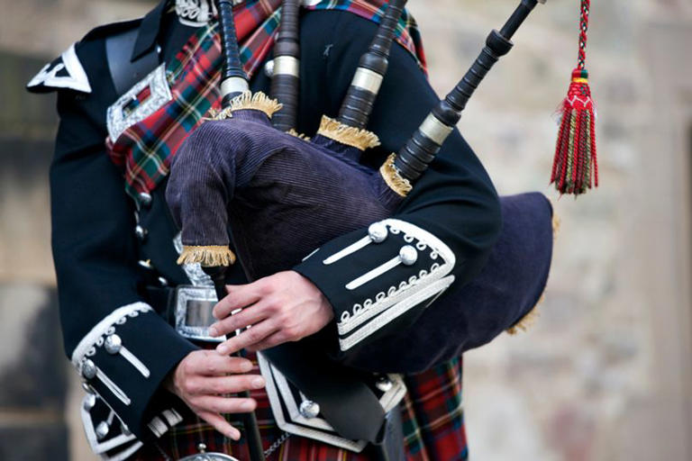 Bagpipe band set to blast alien invaders off the moon with cosmic tunes