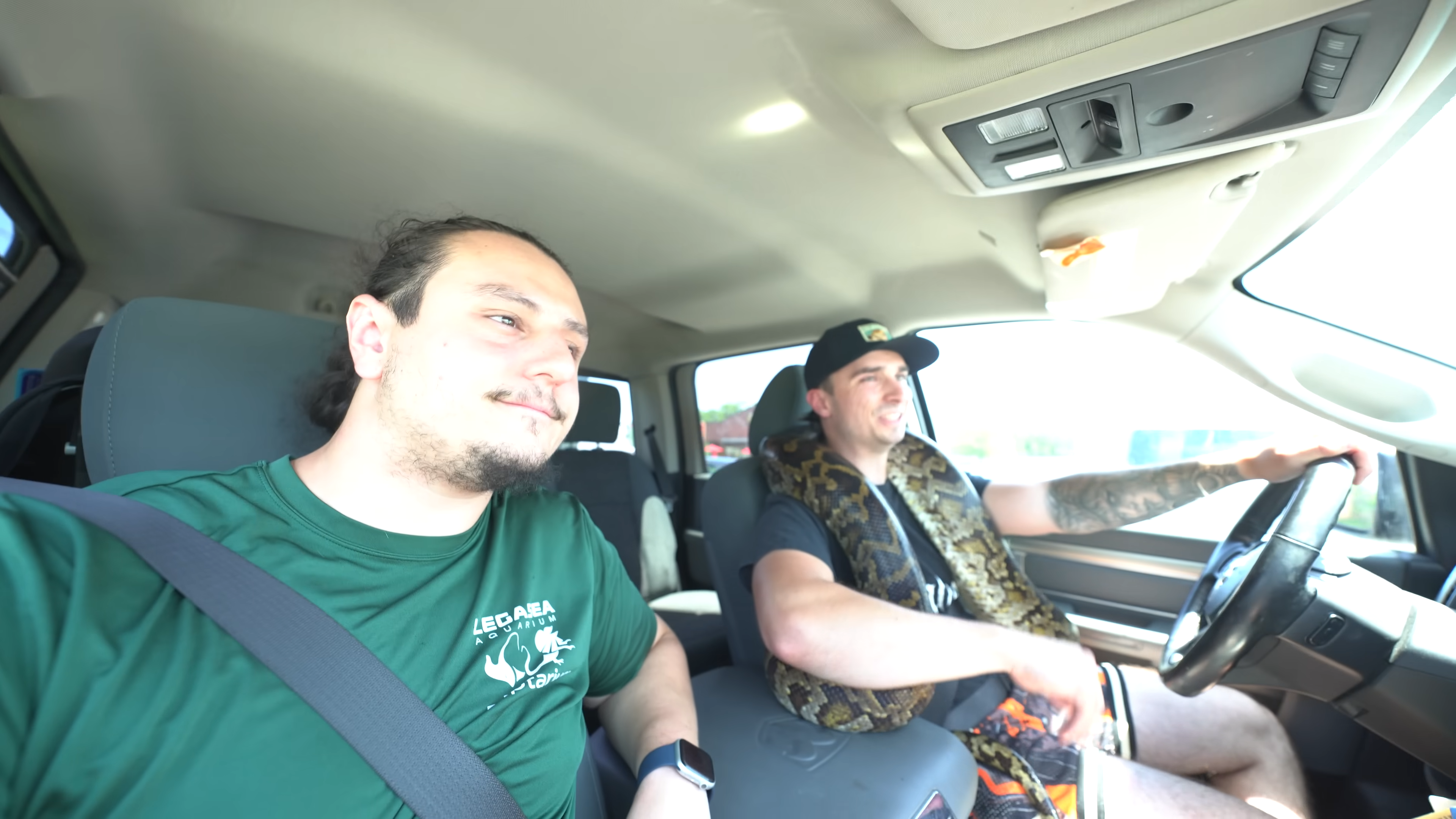 Every drive-thru employee had the same reaction to our giant snake