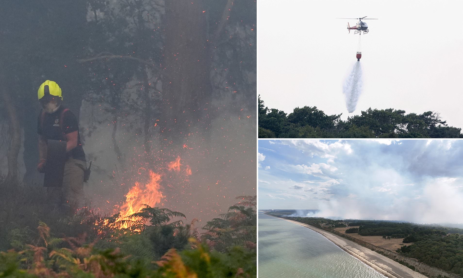 Family flee 'apocalyptic' Suffolk wildfires just days after blazes already drove them out of France