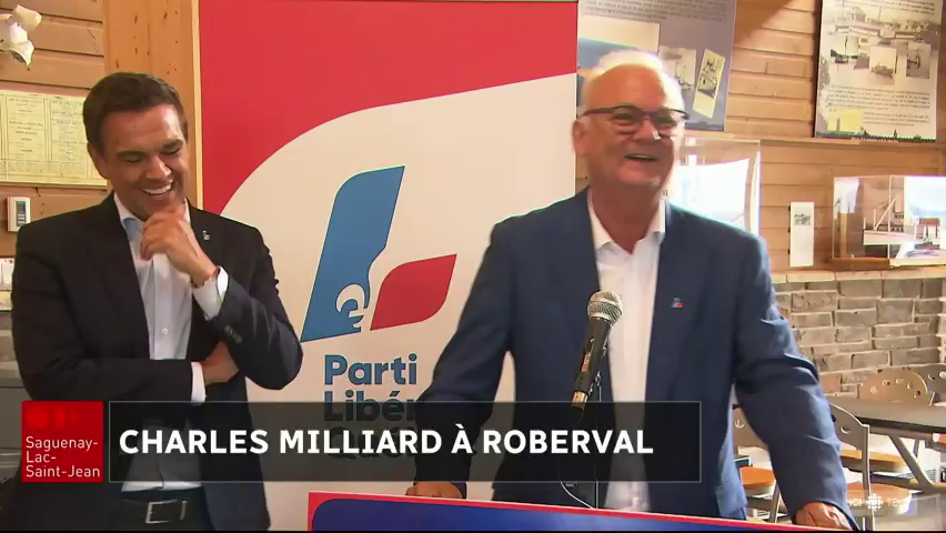 Charles Milliard présente Serge Bergeron, le candidat libéral dans Roberval
