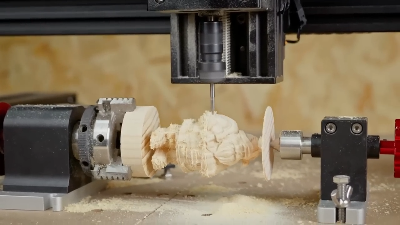 Wooden parts become a working Minecraft redstone-style machine