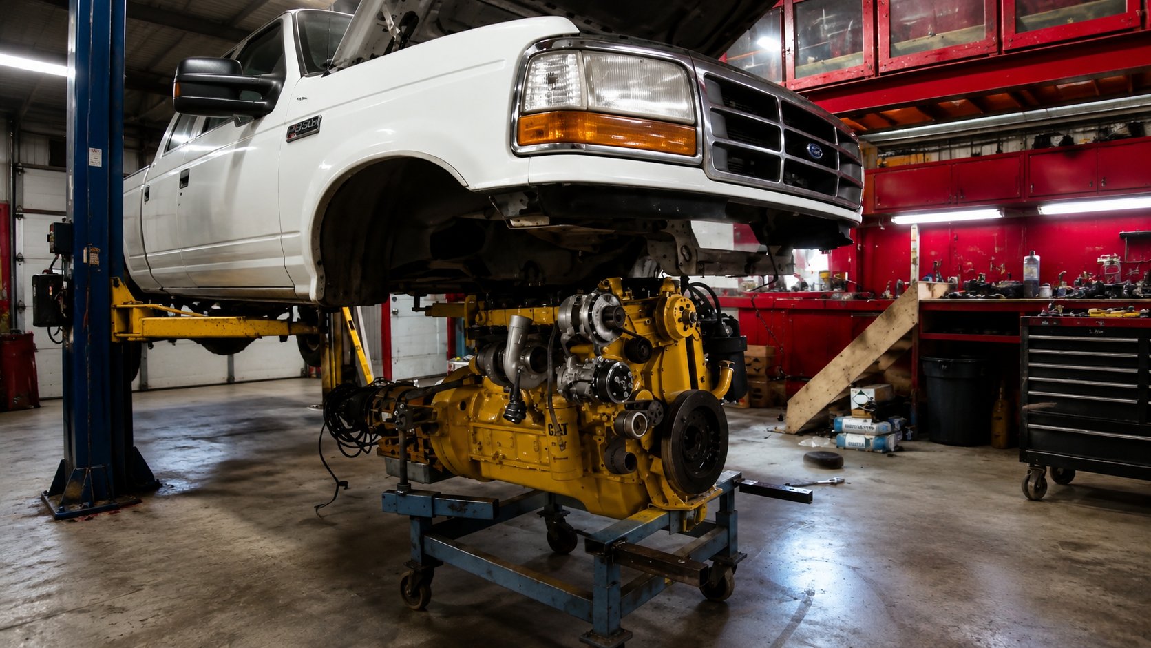 F-350 engine swap build