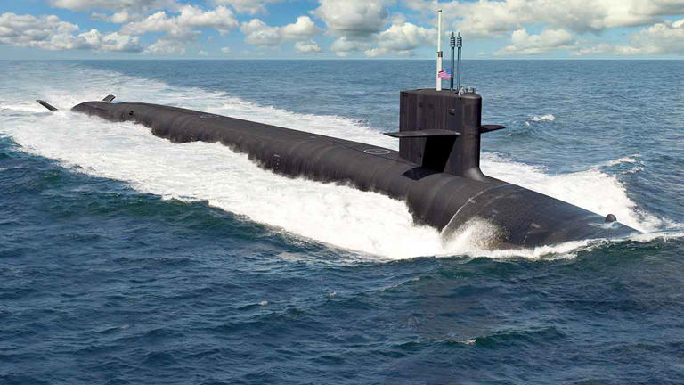 Sous-marins nucléaires lanceurs d’engins de la classe Columbia. Illustration de l’US Navy/Communication.