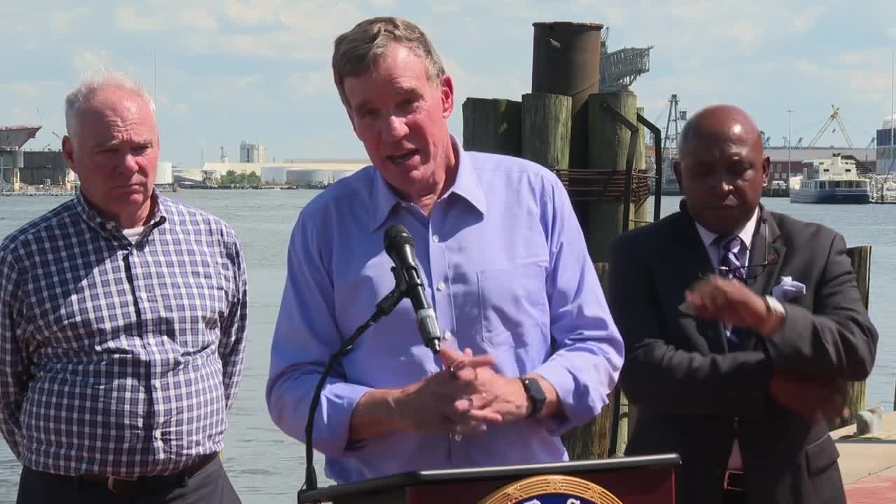 Kaine, Warner visit USS Gerald R Ford, provide update on maintenance on ...