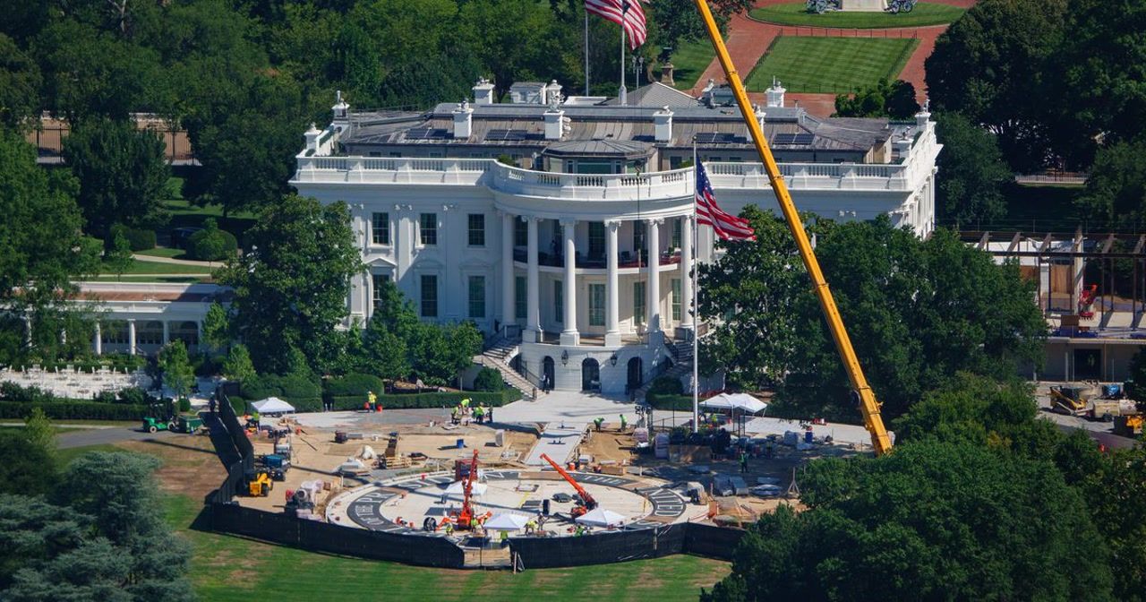 Donald Trump rips up White House South Lawn with latest wacky feature ...
