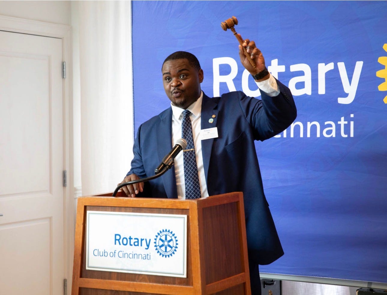 Ed Mathis nearly died in Cincinnati. Now he's the Rotary Club's president