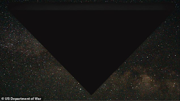 Trump UFO files expose silent 500ft triangle over US base and body in suit with mystery markings